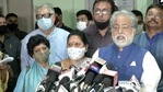 A TMC delegation met the Election Commission on Saturday. (ANI Photo ) A TMC delegation met the Election Commission on Saturday. (ANI Photo )