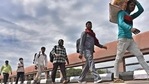 The 16 migrant workers were walking to Bhusawal from Jalna on way to their home state(Sanchit Khanna/HT Photo) The 16 migrant workers were walking to Bhusawal from Jalna on way to their home state(Sanchit Khanna/HT Photo)