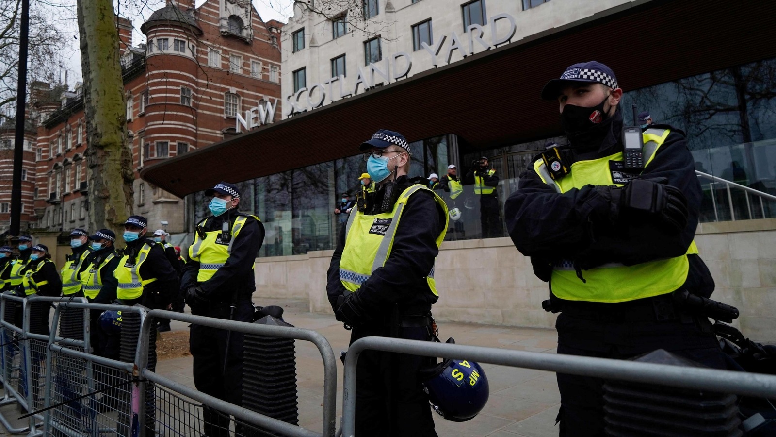 UK protesters scuffle with police during rally over new law