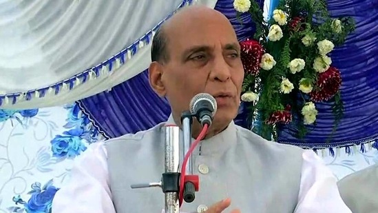 Defence Minister Rajnath Singh said people are coming in larger numbers to vote due to preparations made by the Election Commission.(ANI)