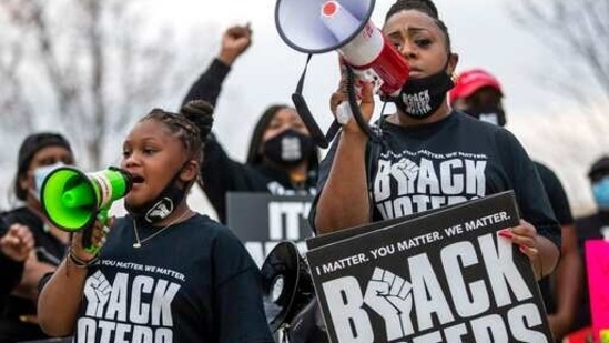 The demonstrators were calling on big corporations, like Coca-Cola, to speak up and denounce these bills. (AP) The demonstrators were calling on big corporations, like Coca-Cola, to speak up and denounce these bills. (AP)