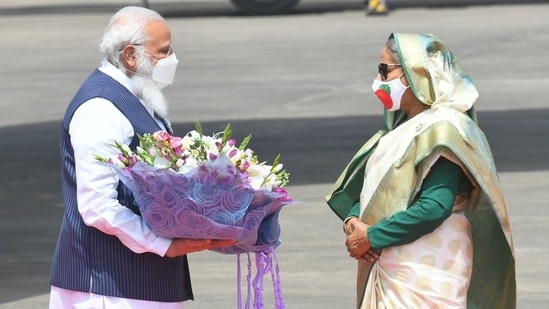 The Bangladesh government invited PM Modi to take part in the celebration of the Golden Jubilee of its independence.(Twitter.com/narendramodi)