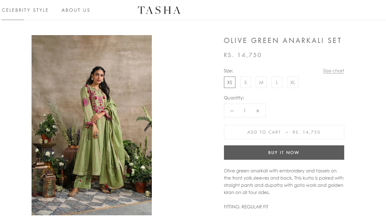 Gauahar Khan's suit is worth  ₹15k (tashaindia.com)
