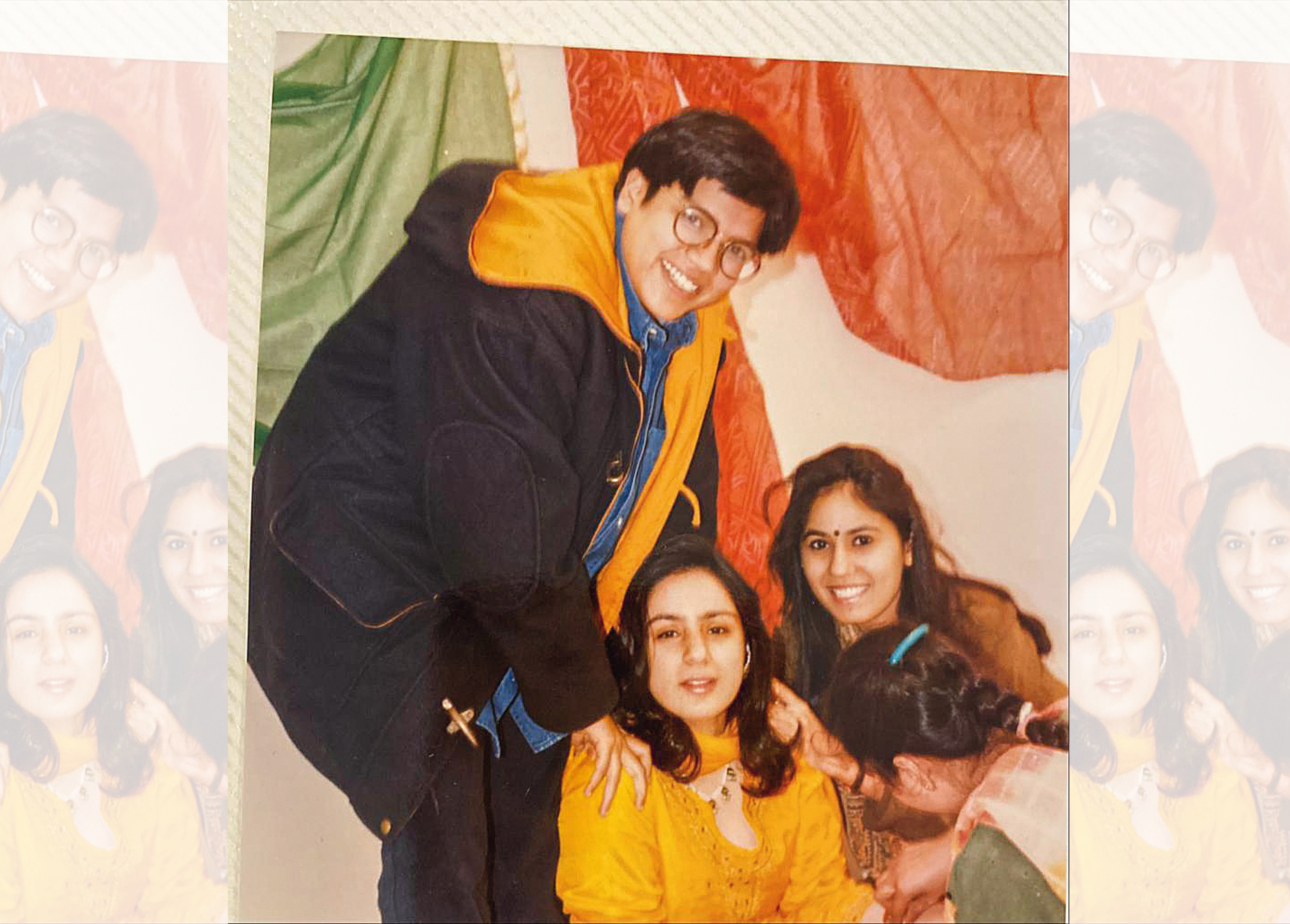 With her closest friends from school, Suparna, Shivani and Gitanjali, during Suparna’s mehendi ceremony With her closest friends from school, Suparna, Shivani and Gitanjali, during Suparna’s mehendi ceremony