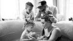 Hilary Duff with the newborn. Hilary Duff with the newborn.