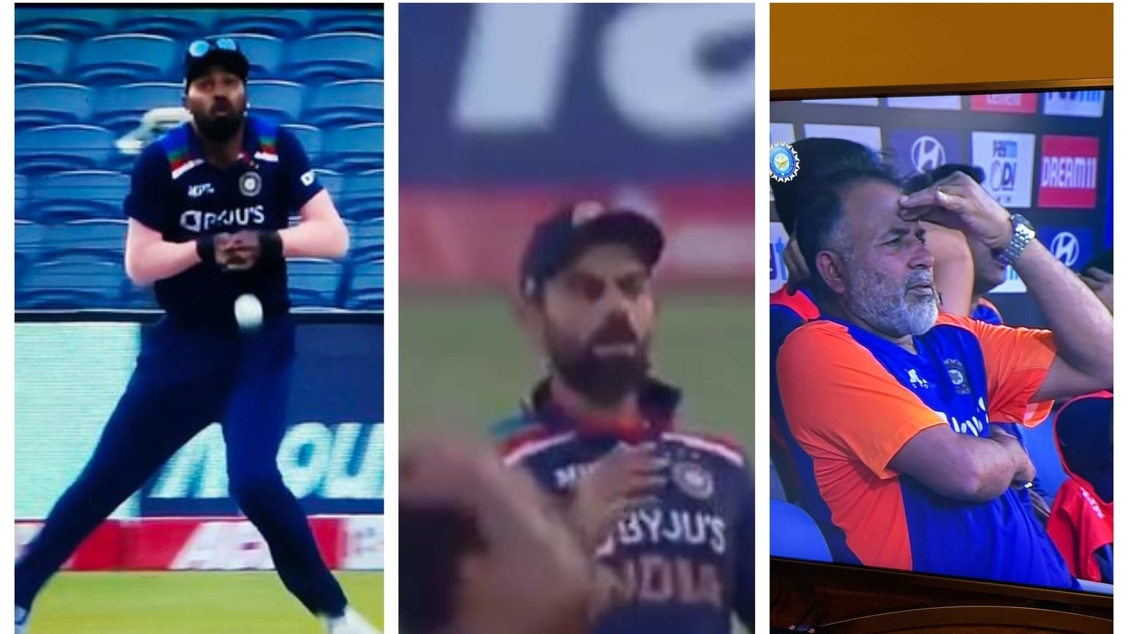 Virat Kohli, Indian dug out shell-shocked after Hardik Pandya drops a sitter of Ben Stokes - Watch video