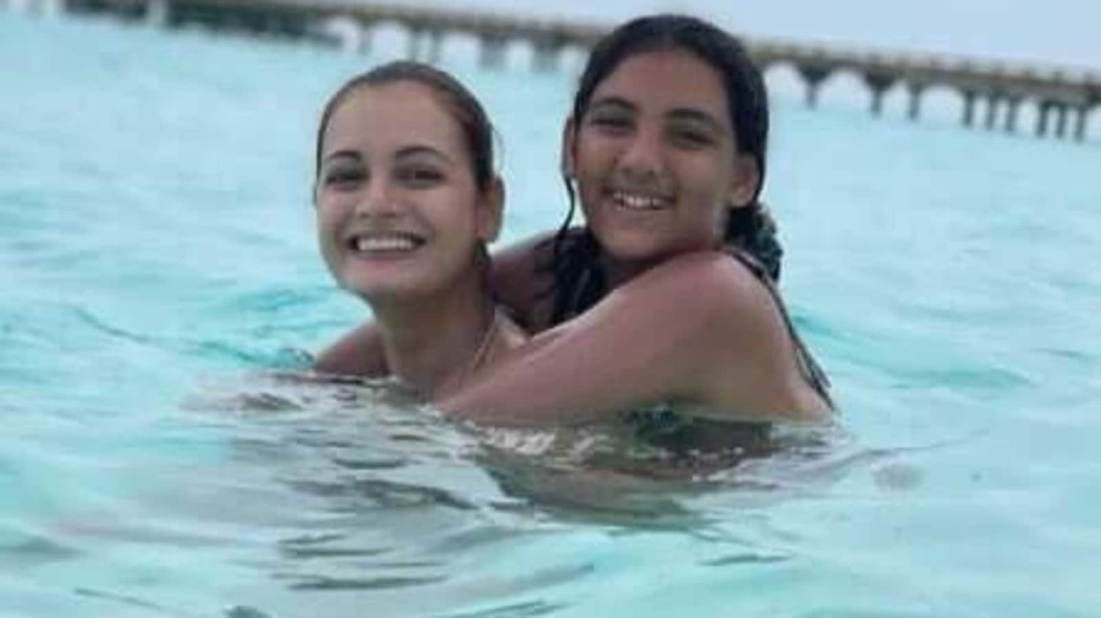 Dia Mirza goes dolphin watching, dives into the ocean with her stepdaughter Samaira in the Maldives.  See the pictures