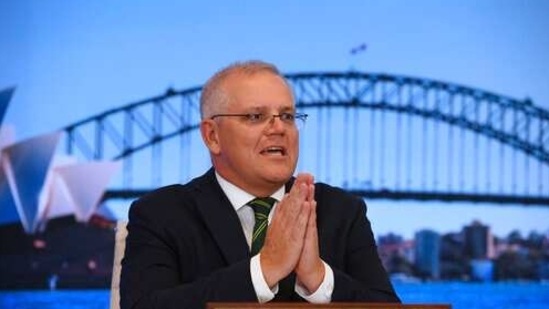 Morrison also praised India, saying the country is doing a ‘tremendous job’ in making vaccines, which are ‘helping the broader world’, (AP Photo)