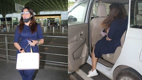 Arshi Khan at the airport. (Varinder Chawla) Arshi Khan at the airport. (Varinder Chawla)