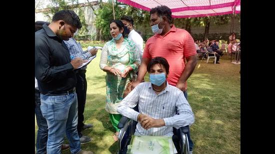 Deepansh Rana, is suffering from Type-2 SMA, a genetic disorder causing loss of specialised nerve cells, which causes weakness and wasting (atrophy) in the muscles, making movement impossible. (HT Photo) Deepansh Rana, is suffering from Type-2 SMA, a genetic disorder causing loss of specialised nerve cells, which causes weakness and wasting (atrophy) in the muscles, making movement impossible. (HT Photo)