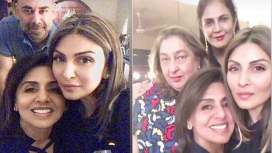 Neetu Kapoor partied with her family members on Saturday.