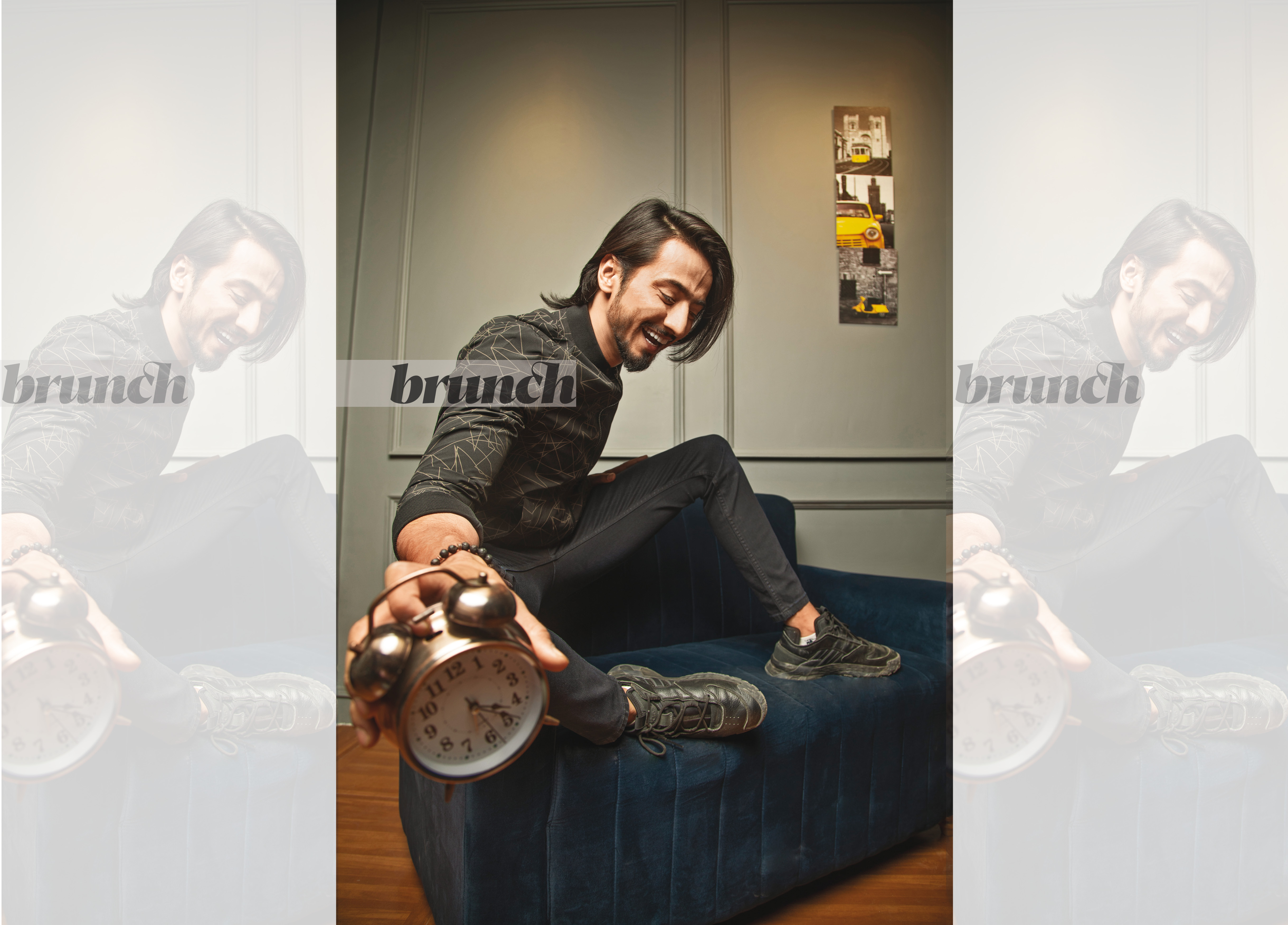 When Faisal joined Instagram, he saw pages making memes out of his content, so he went off social platform for two days. On the third day, his followers had gone from 20k to 250k; Jacket, pant and t-shirt, Jack & Jones; shoes, his own (Shivangi Kulkarni) When Faisal joined Instagram, he saw pages making memes out of his content, so he went off social platform for two days. On the third day, his followers had gone from 20k to 250k; Jacket, pant and t-shirt, Jack & Jones; shoes, his own (Shivangi Kulkarni)