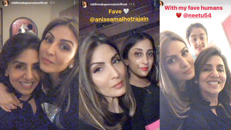 Riddhima Kapoor shared pictures with Neetu, Anissa and Samara. Riddhima Kapoor shared pictures with Neetu, Anissa and Samara.