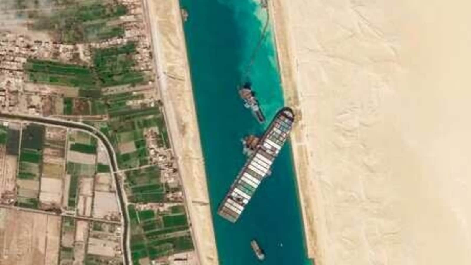 Giant Container Ship Mv Ever Given Stuck In Suez Canal Partially Refloated World News