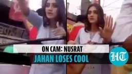 Nusrat Jahan was seen losing her temper during a poll rally