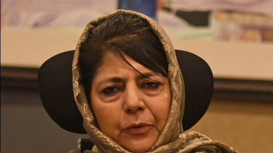 File photo: PDP chief and former J-K chief minister Mehbooba Mufti. (Waseem Andrabi/ Hindustan Times) File photo: PDP chief and former J-K chief minister Mehbooba Mufti. (Waseem Andrabi/ Hindustan Times)