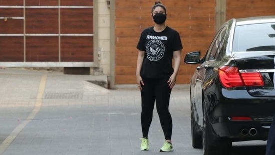 She was recently spotted nailing an all-black look in Bandra, Mumbai.(Varinder Chawla)