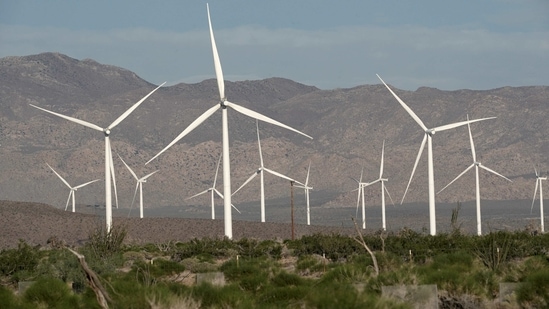 FILE PHOTO: Power-generating Siemens 2.37 megawatt (MW) wind turbines are seen at the Ocotillo Wind Energy Facility California, U.S., May 29, 2020. (Reuters)