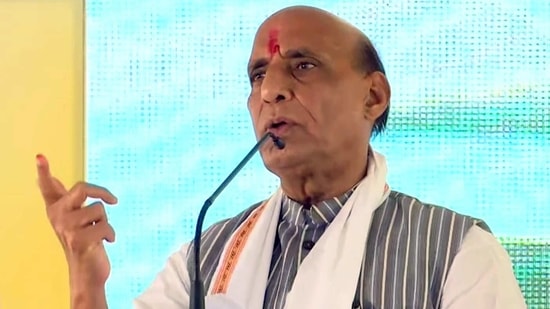 Rajnath Singh is in Kerala to campaign for the Bharatiya Janata Party ahead of the April 6 assembly polls.(ANI)