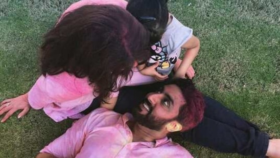 Abhishek Bachchan shared a throwback family picture on Holi.