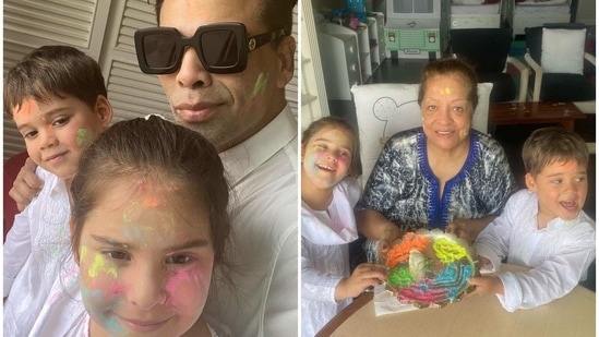Karan Johar kept his Holi 2021 celebrations low-key. Karan Johar kept his Holi 2021 celebrations low-key.