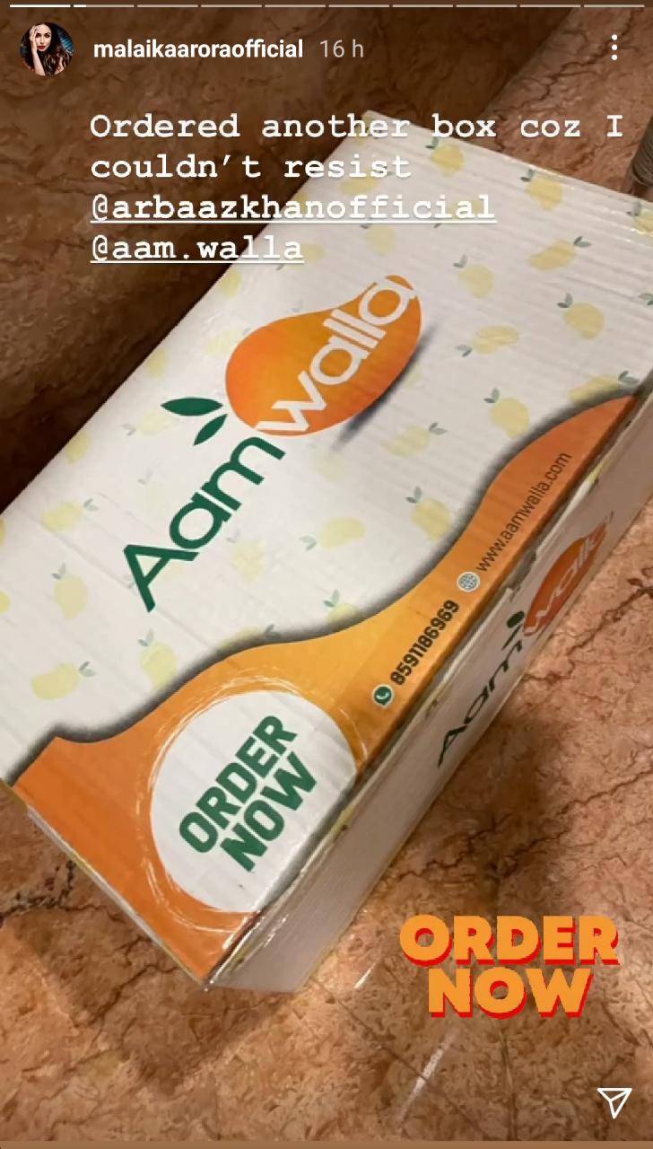 Malaika Arora orders mangoes from a brand supported by her ex-husband Arbaaz Khan. Malaika Arora orders mangoes from a brand supported by her ex-husband Arbaaz Khan.