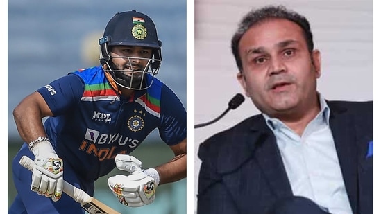 Rishabh Pant and Virender Sehwag.(PTI/File) Rishabh Pant and Virender Sehwag.(PTI/File)