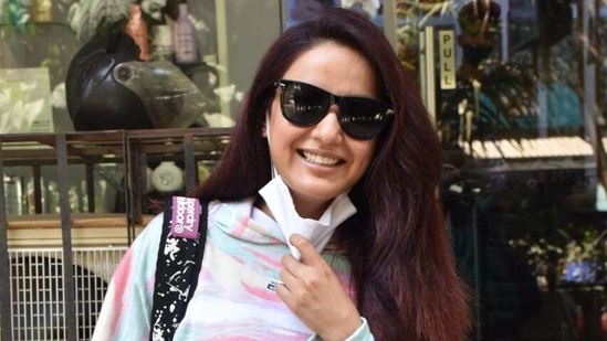 Jasmin Bhasin seen outside a salon. Jasmin Bhasin seen outside a salon.