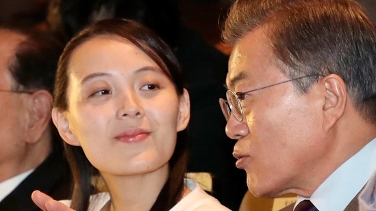 Kim Yo Jong, North Korean leader Kim Jong Un's powerful sister, listens to South Korean President Moon Jae-in, right, (AP file photo) Kim Yo Jong, North Korean leader Kim Jong Un's powerful sister, listens to South Korean President Moon Jae-in, right, (AP file photo)