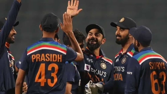Virat Kohli celebrates a wicket with his teammates. (BCCI) Virat Kohli celebrates a wicket with his teammates. (BCCI)