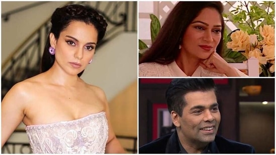 Kangana Ranaut has praised Simi Garewal while bashing Karan Johar.