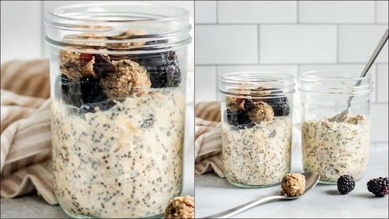 Recipe: Smile your way into the mid-week with this Overnight Oatmeal Cookie Jar(Instagram/plantbasedrd)