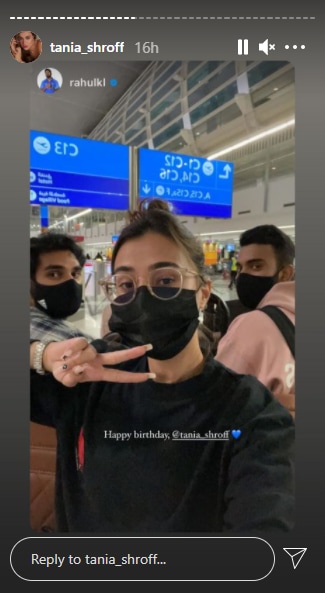 KL Rahul wishes Ahan Shetty's girlfriend Tania Shroff.