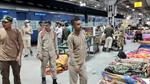Protesting home guards at Silchar railway station on Tuesday evening. (HT photo) Protesting home guards at Silchar railway station on Tuesday evening. (HT photo)