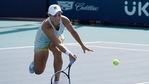 Ashleigh Barty of Australia, returns to Aryna Sabalenka of Belarus, during the Miami Open tennis tournament, Tuesday, March 30, 2021, in Miami Gardens(AP) Ashleigh Barty of Australia, returns to Aryna Sabalenka of Belarus, during the Miami Open tennis tournament, Tuesday, March 30, 2021, in Miami Gardens(AP)