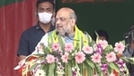 Amit Shah addressed a rally in Assam on Wednesday(BJP Twitter) Amit Shah addressed a rally in Assam on Wednesday(BJP Twitter)