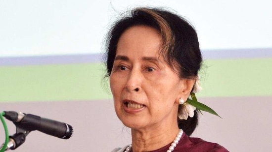 The 75-year-old Suu Kyi has not been seen in public since she was deposed by the military and detained in the early hours of February 1. (AFP file photo) The 75-year-old Suu Kyi has not been seen in public since she was deposed by the military and detained in the early hours of February 1. (AFP file photo)