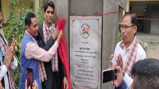 India builds new school building for Shree Rashtriya Primary School in Nepal.(ANI) India builds new school building for Shree Rashtriya Primary School in Nepal.(ANI)