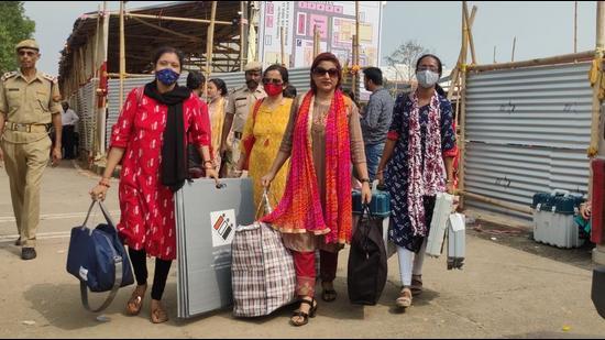 Cachar district has the highest number of all-women polling stations in the second phase of assembly election in Assam. In 2016, the district saw all-women-polling-stations for the very first time. (HT PHOTO.) Cachar district has the highest number of all-women polling stations in the second phase of assembly election in Assam. In 2016, the district saw all-women-polling-stations for the very first time. (HT PHOTO.)
