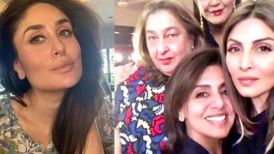 Neetu Kapoor, Rima Jain and Riddhima Kapoor visited Kareena Kapoor on Tuesday.