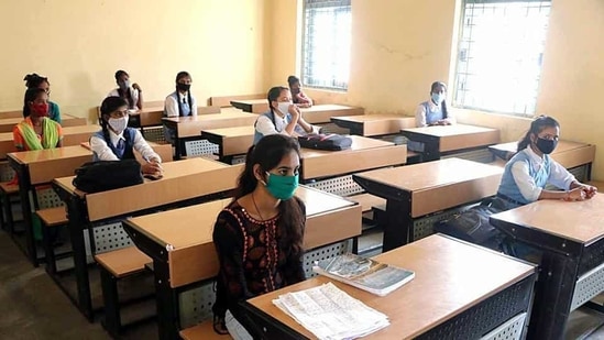 Ladakh Public School administration said that classes have resumed following all COVID-19 guidelines, Standard Operating Procedures (SOPs) and with only 50 per cent occupancy in each class. (representative image) (ANI file) Ladakh Public School administration said that classes have resumed following all COVID-19 guidelines, Standard Operating Procedures (SOPs) and with only 50 per cent occupancy in each class. (representative image) (ANI file)