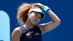 Naomi Osaka, of Japan, reacts during her match against Maria Sakkari, of Greece, in the quarterfinals of the Miami Open tennis tournament Wednesday, March 31, 2021, in Miami Gardens, Fla. Sakkari won 6-0, 6-4. (AP) Naomi Osaka, of Japan, reacts during her match against Maria Sakkari, of Greece, in the quarterfinals of the Miami Open tennis tournament Wednesday, March 31, 2021, in Miami Gardens, Fla. Sakkari won 6-0, 6-4. (AP)