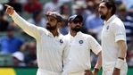 Virat Kohli (L), Mohammed Shami and Ishant Sharma (R). (Getty Images) Virat Kohli (L), Mohammed Shami and Ishant Sharma (R). (Getty Images)