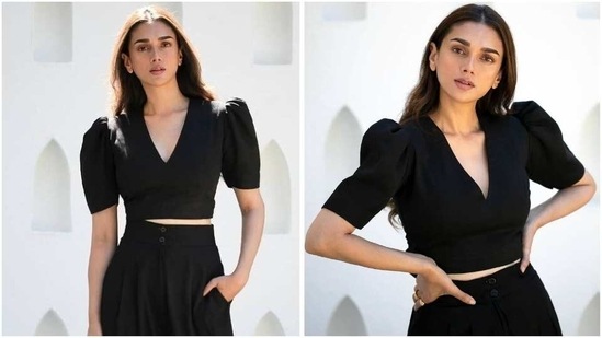 Aditi Rao Hydari in <span class='webrupee'>?</span>13k all-black look(Instagram/ aditiraohydari )