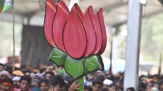 The court also said that the Election Commission of India (ECI) should continue its examination on whether the model code of conduct was breached by the state unit for the BJP. (PTI) The court also said that the Election Commission of India (ECI) should continue its examination on whether the model code of conduct was breached by the state unit for the BJP. (PTI)