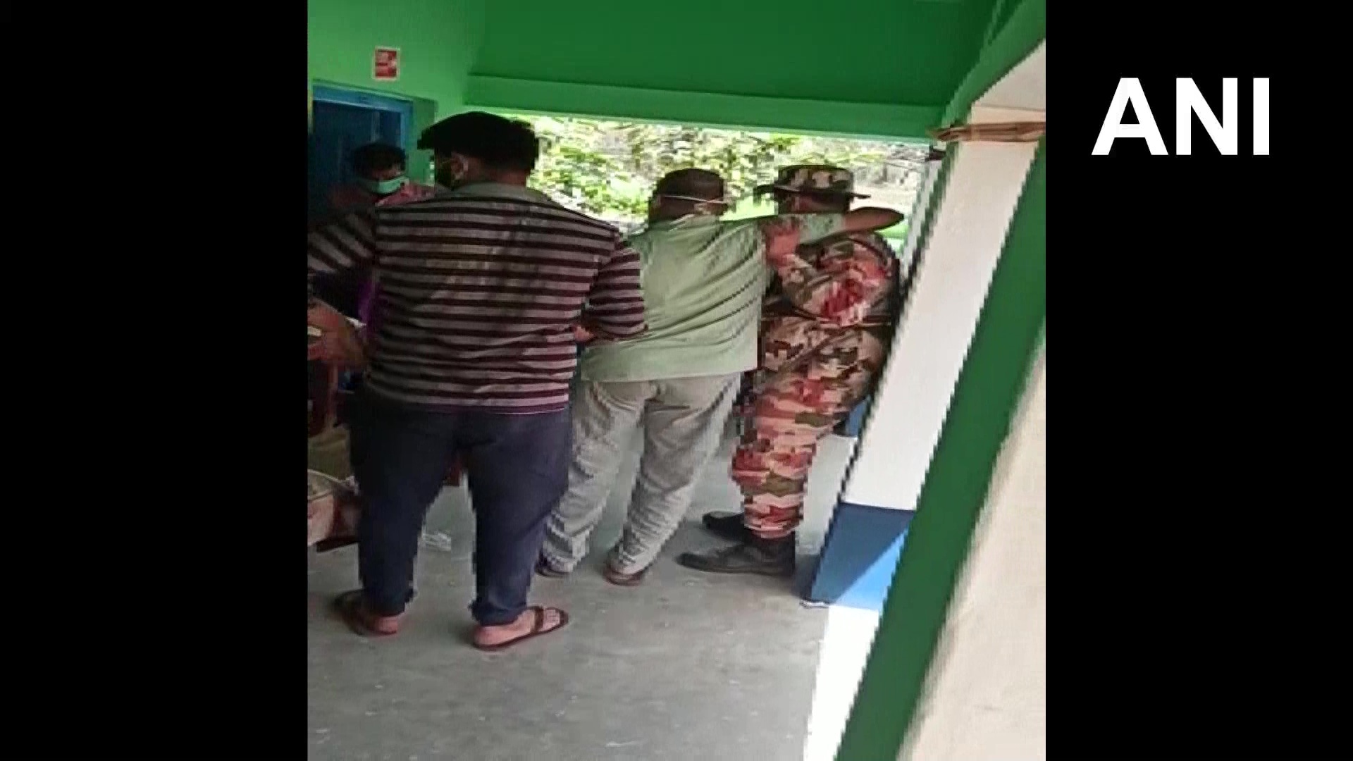 ITBP personnel helps a senior citizen reach a polling booth in Bankura (ANI) ITBP personnel helps a senior citizen reach a polling booth in Bankura (ANI)
