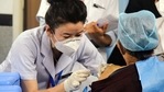 A health worker receives a Covid19 vaccine shot, at AIIMS in New Delhi. A health worker receives a Covid19 vaccine shot, at AIIMS in New Delhi.