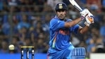 MS Dhoni of India drives during the 2011 ICC World Cup Final between India and Sri Lanka at Wankhede Stadium on April 2, 2011 in Mumbai, India. MS Dhoni of India drives during the 2011 ICC World Cup Final between India and Sri Lanka at Wankhede Stadium on April 2, 2011 in Mumbai, India.