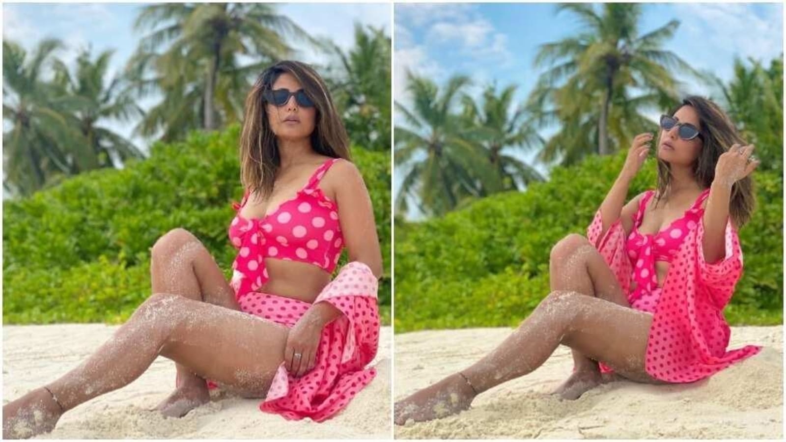 Hina Khan Nudes Pics - Hina Khan gives much-needed modern twist to high-waisted traditional bikini  | Fashion Trends - Hindustan Times