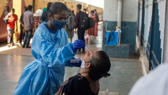 The Indian Council of Medical Research (ICMR) said 24,59,12,587 samples have been tested for Covid-19 up to April 1. (Pratik Chorge/HT Photo) The Indian Council of Medical Research (ICMR) said 24,59,12,587 samples have been tested for Covid-19 up to April 1. (Pratik Chorge/HT Photo)